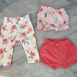 GAP Pink and Red Diaper Covers with Ruffles